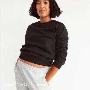 STORQ maternity crew neck sweatshirt - Size 1 - Black